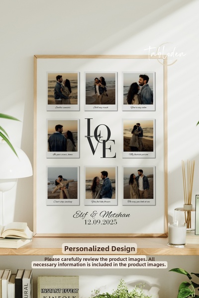 tablodea Special Love Written Polaroid Photo Design Table for Lovers, Stylish...