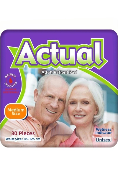 ACTUAL Adult Diapers with Waist Band m - Medium - Medium 30 Pieces