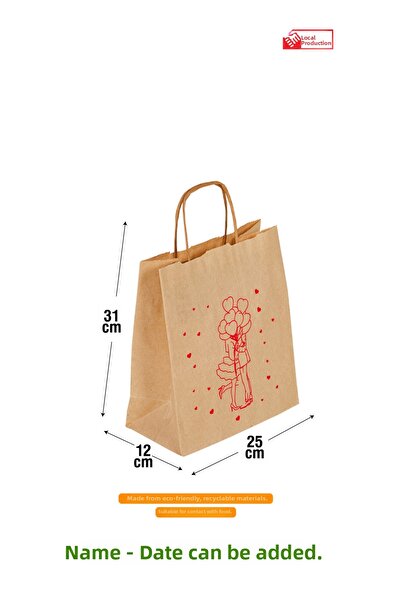PACKOLAY حقيبة هدايا رومانسية لعيد الحب مكونة من 5 قطع - تصميم خاص من كرافت