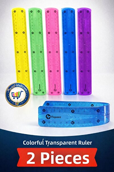 nistabolje 2 τεμάχια εύκαμπτος χάρακας άθραυστος ανθεκτικός χάρακας 30 εκ. Μι...