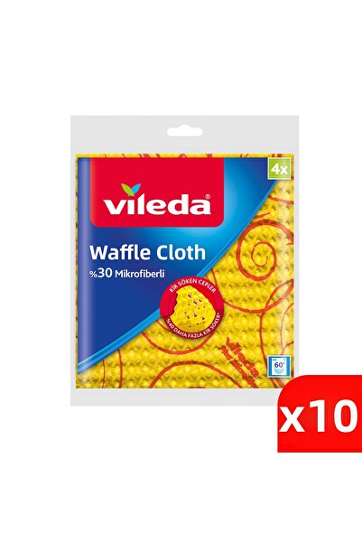 Vileda 10 Pack of 4 30% Microfiber Kitchen Diapers