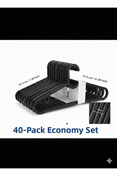 Gardino Org-00040 Skirt Hangers, Pants Hangers, Blouse Hangers 40 Pieces.