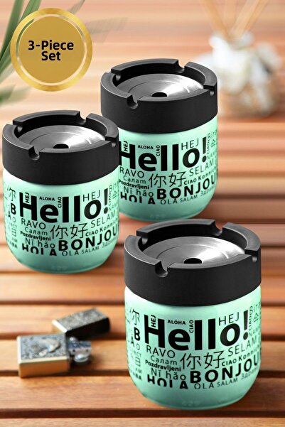 GLUS " 3 τμχ " Γυάλινο τασάκι χωρίς άρωμα