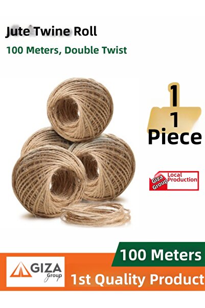 İpsan 1 Roll Jute Yarn Natural Whip Rope 140 Mt Straw Rope Decoration Rope