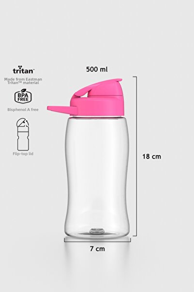 Renga زجاجة ليديا 500 مل من التريتان بغطاء فوشيا 911031