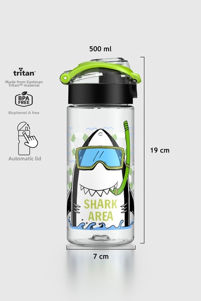 Renga قارورة مياه للأطفال من ساغا شارك منقوشة سعة 500 مل من التريتان 912014 أ...