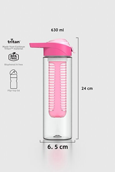 Renga زجاجة مياه جونو تريتان ديتوكس سعة 630 مل 911046 فوشيا باودر