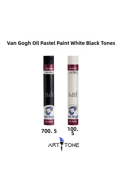 Talens Van Gogh Oil Pastel Set of 2 Black and White Shades – for Artists & St...