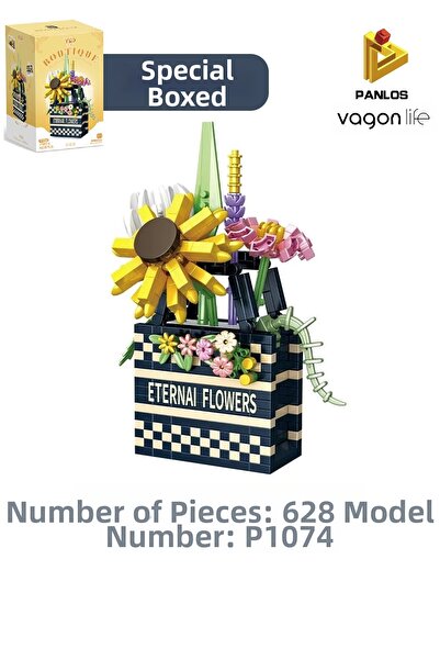 Vagonlife مجموعة ألعاب بناء من سلسلة بانلوس بوتيك على شكل حقيبة سوداء مربعة م...