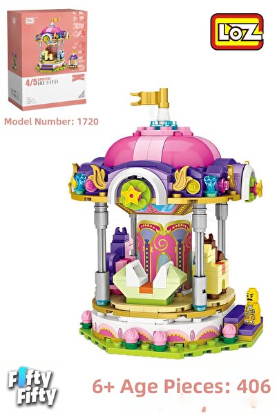 Vagonlife Loz Mini Block Series Carousel -Lz1720 (406 Pieces) Toy Building Set