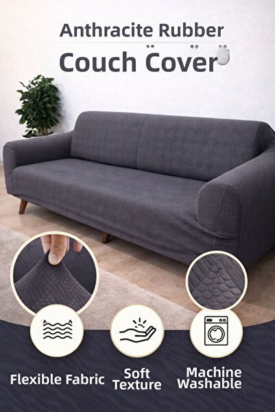 coverbox غطاء مقعد مادرين مرن لـ 3 مقاعد، غطاء أريكة سرير، قطعة واحدة