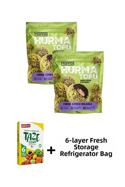 KMS HOME كرات التمر المغطاة بالفستق بدون سكر مضاف وخالية من الغلوتين من هاراس...