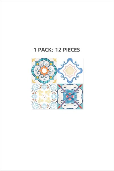 Piksel Grafik Mediterranean Tile Pattern Self-Adhesive Kitchen Sticker