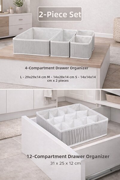 PONÇİK BEBEK 4-Drawer Organizer & Multi-Purpose Organizer with 12 Compartment...