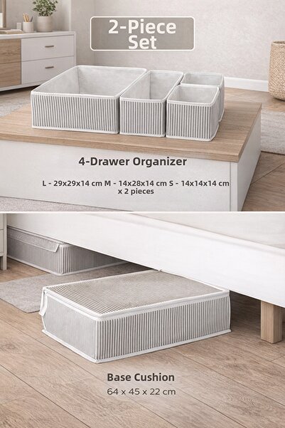 PONÇİK BEBEK 4-Drawer Organizer & Multi-Purpose Clothing Organizer, Base Size...