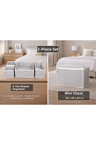 PONÇİK BEBEK 4-Drawer Organizer & Multi-Purpose Clothing/Storage Organizer Mi...