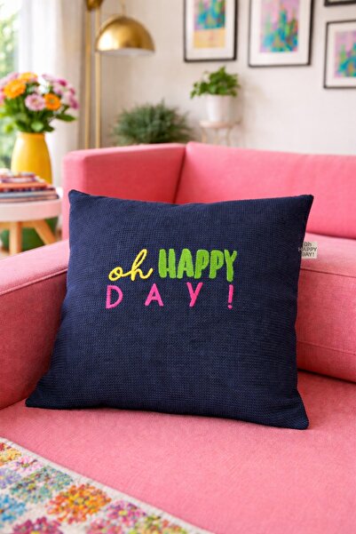 NO BRAND Embroidered Velvet Throw Pillow Cover