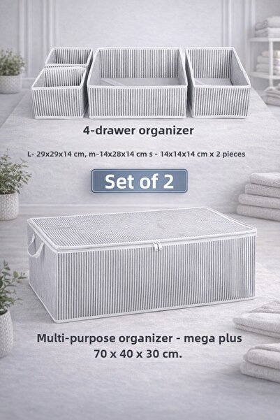 PONÇİK BEBEK 4-Drawer Organizer & Multi-Purpose Clothing/Item Organizer Mega ...