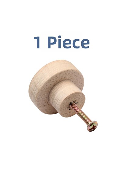 KDOT Natural Beech Wood Handle - Minimalist Design Paintable Wooden Drawer Ha...