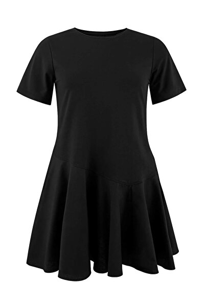 Trendyol Curve Rochie neagră din tricot, mărime mare