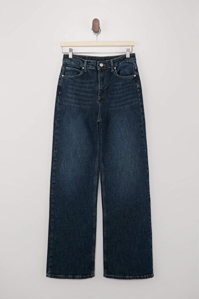 Trendyol Collection Trendyolmilla Premium Blugi cu talie înaltă, albastru înc...