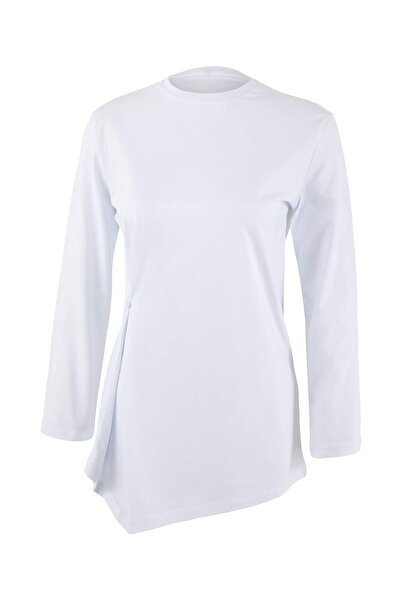 Trendyol Modest White Regular Single Jersey Plain Knitted Tctss26Uk00007