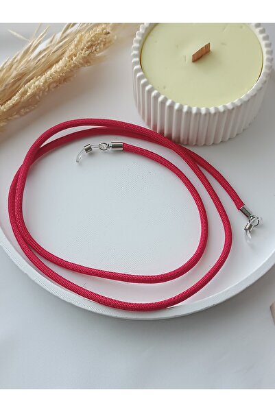 La fee aksesuar حزام نظارات نسائي، حبل نظارات، إكسسوار أحمر اللون