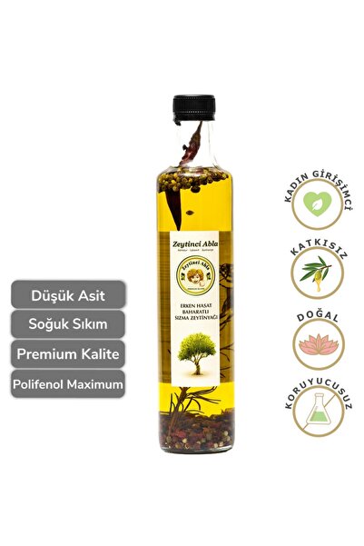 Zeytinci Abla Zeytinyağı Baharatlı Erken Hasat Soğuk Sıkım Natural Sızma 0,5 lt