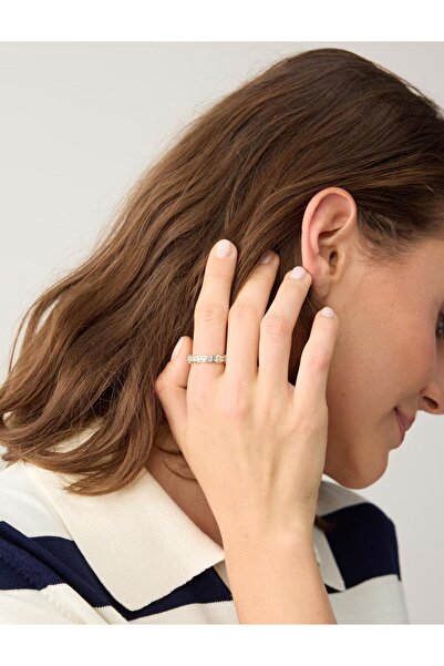 Jimmy Key Karışık Zirkon Taş Detaylı Modern Yüzük