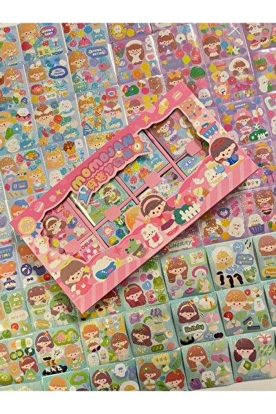 SC Sticker Collection Kawaii Holografik Parıltı Kız Dünyası 8 Bölüm 200 Yapra...