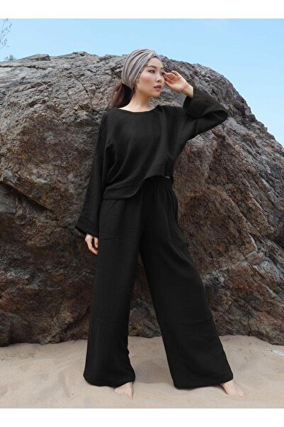 Su Koleksiyon Soul Muslin Blouse and Trousers Set Natural