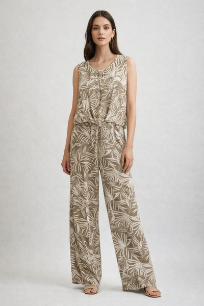 AYHAN Блуза та штани з листяним візерунком