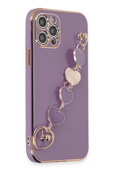 FREEDOM STOREE حافظة نيو فيس لهاتف ايفون 12 برو ماكس من السيليكون - بنفسجي