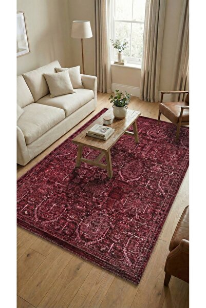 Halispecial Nostalji Serisi-Bordo Klasik Desen-Salon-Oturma Odası-Mutfak-Tozu...