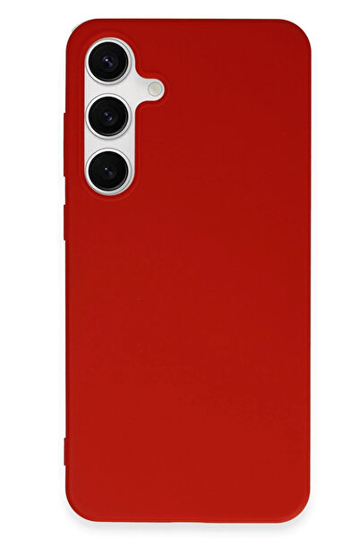 CT STONES حافظة سامسونج جالاكسي S24 بلس من نيو فيس سيليكون أول - أحمر