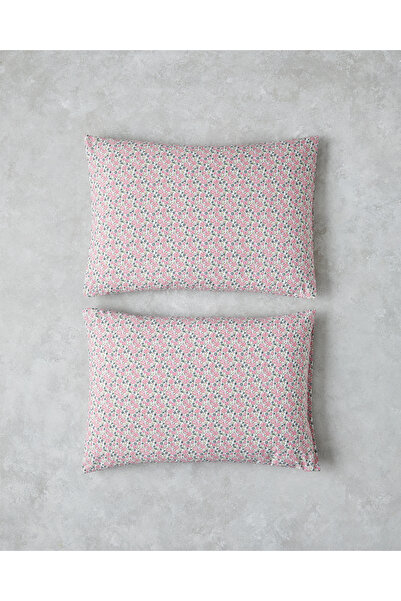 English Home Bright Floral Kolay Ütülenir 2'li Yastık Kılıfı 50x70 cm Pembe