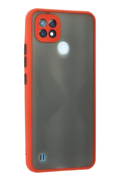 POYRAZ MARKET غطاء حماية سيليكون مونتريال لهاتف Realme C21 من Newface - أحمر