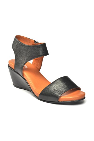 Zeynep Sıradağlı Sandale ortopedice din piele naturală Pietra, negre