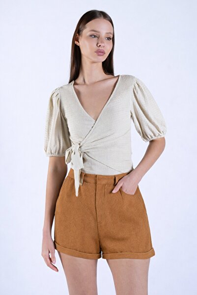 VAGGON Double Leg Double Pocket Winter Stamped Shorts