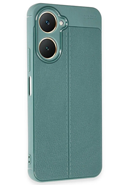 POYRAZ MARKET غطاء Newface Vivo Y18 للتركيز التلقائي - أخضر داكن