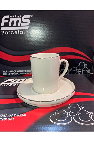 FMS İnci 6 Kişilik Kahve Fincan Takımı