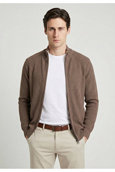 Felix Hardy كارديجان رجالي بسحاب كامل - بني