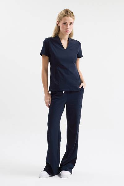 Rhow Chicago Beli Lastikli Lacivert Scrubs Pantolon