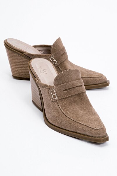 Zeynep Sıradağlı Valmine Γυναικείες Παντόφλες Western από Γνήσιο Δέρμα Βιζόν ...