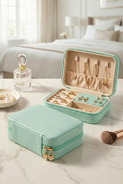 Morlay Luxury Large Size Jewelry Bag with Earring Holder, Velvet Interior Com...