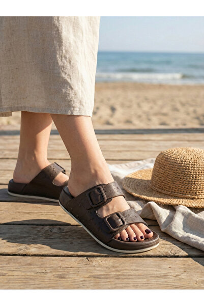 mollissoft Damla Deri Yumuşak Kadın Terliği