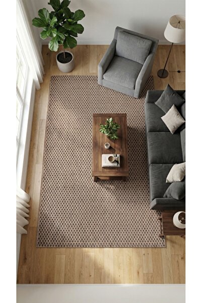 Halispecial Serrya Bej Halı Jüt Taban-Hasır Tarz-Kilim-Salon-Oturma Odası-Mut...