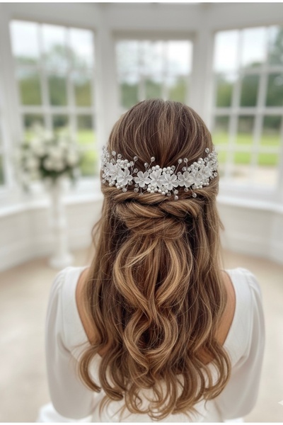 ASİMEL TAÇ & TASARIM Coroana de mireasă Accesoriu pentru păr agrafă pentru pă...