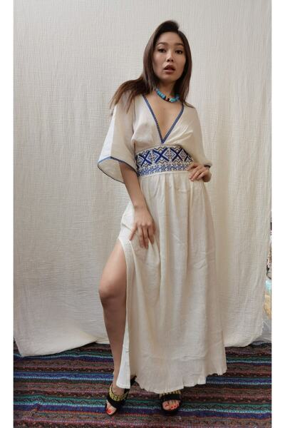 Su Koleksiyon Fluffy Sile Cloth Dress