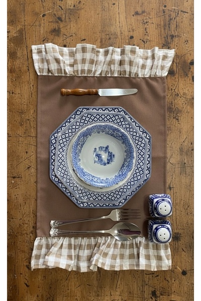 runa Fırfırlı Duck keten Amerikan servis (35-45)cm 2 adet